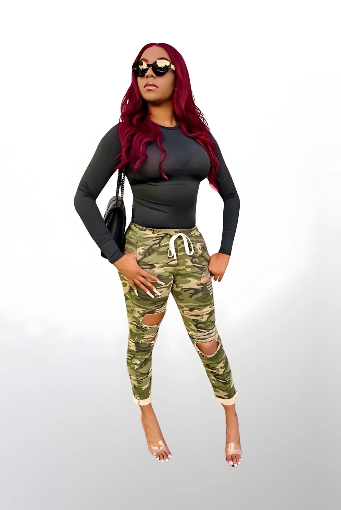 Back In The Field.......Distressed Camo Pants