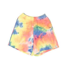 BOSSI Multicolor Tie Dye Polyester Fleece Shorts