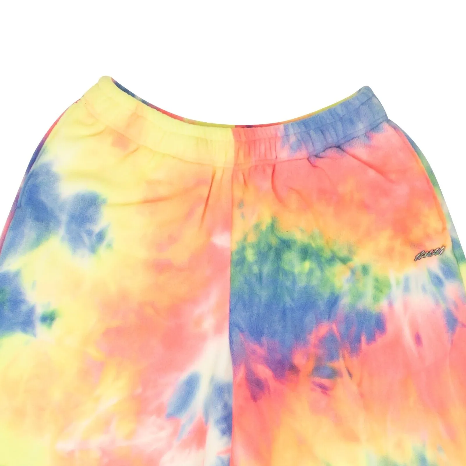 BOSSI Multicolor Tie Dye Polyester Fleece Shorts