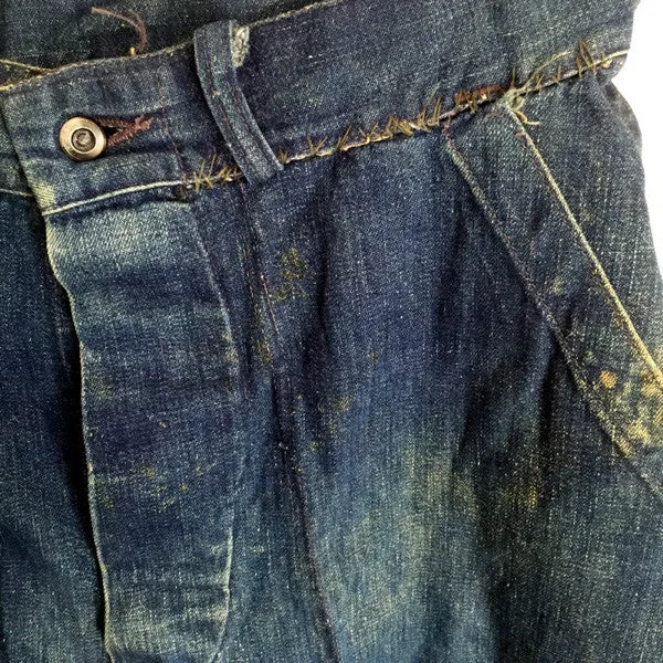 Button Fly US Navy Indigo Denim Trousers