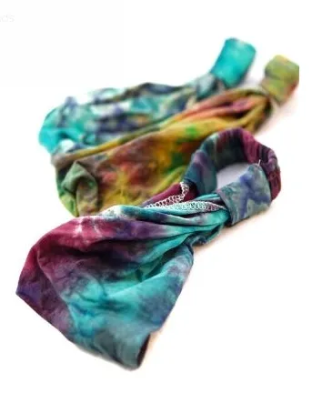 Cotton Headband with Tie Dye Design