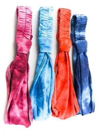 Cotton Headband with Tie Dye Design