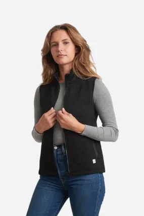 Marine Layer Corbet Full Zip Vest in Black