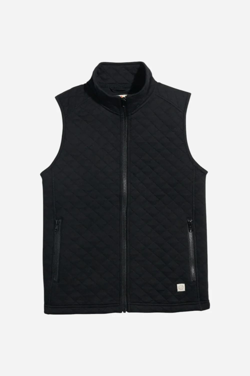 Marine Layer Corbet Full Zip Vest in Black