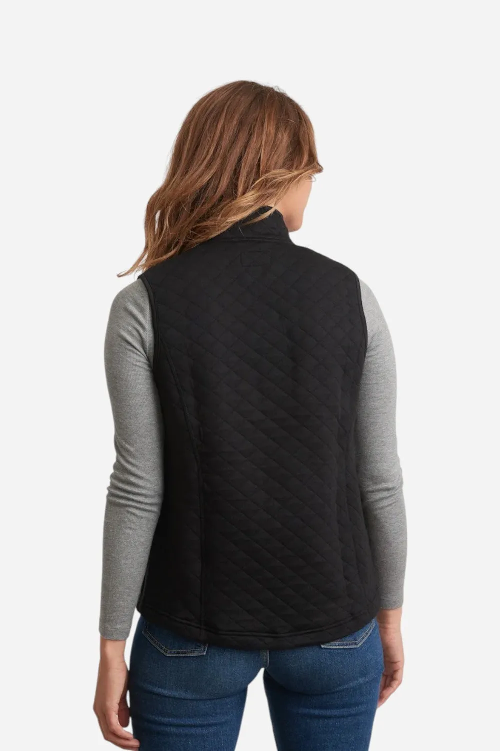 Marine Layer Corbet Full Zip Vest in Black