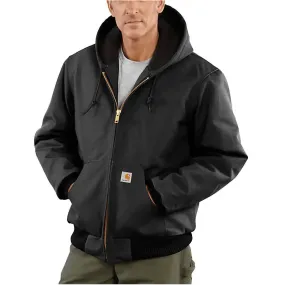Men's Carhartt Flannel-Lined Active Jac J140 - Loose Fit - Firm Duck J140-BLK