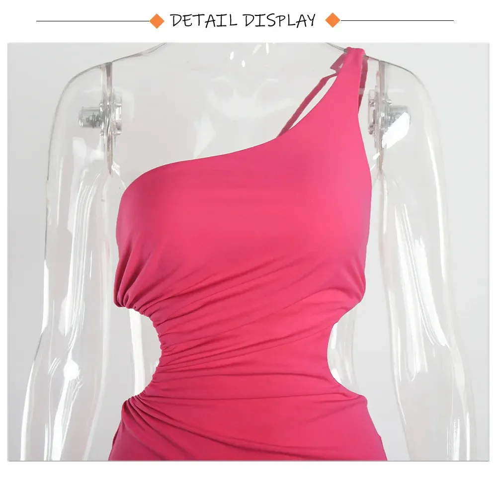 One-Shoulder Cutout Mermaid Maxi Dress for Awards