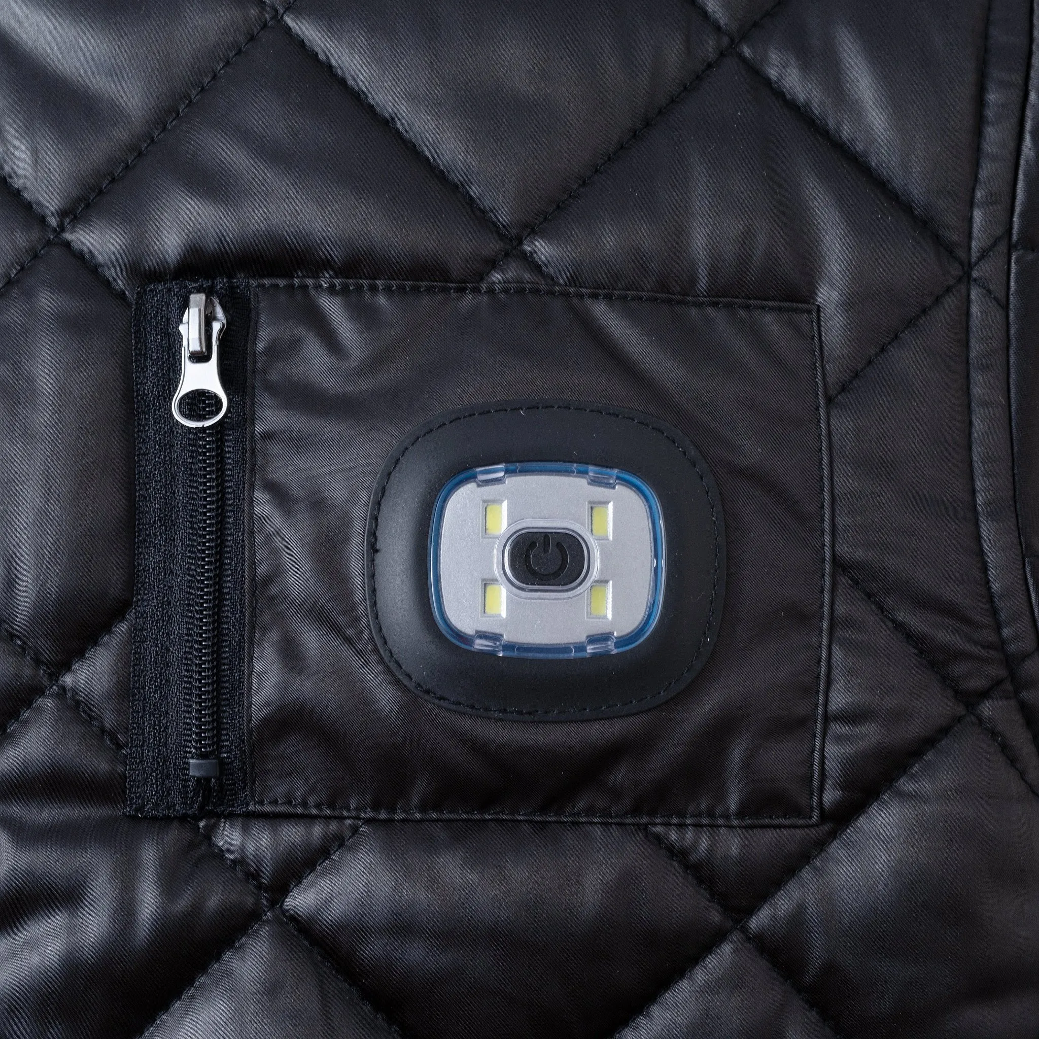SPACEONE x Andy & Evan® | Kids (4-16) Quilted Bomber with LED Light | Black