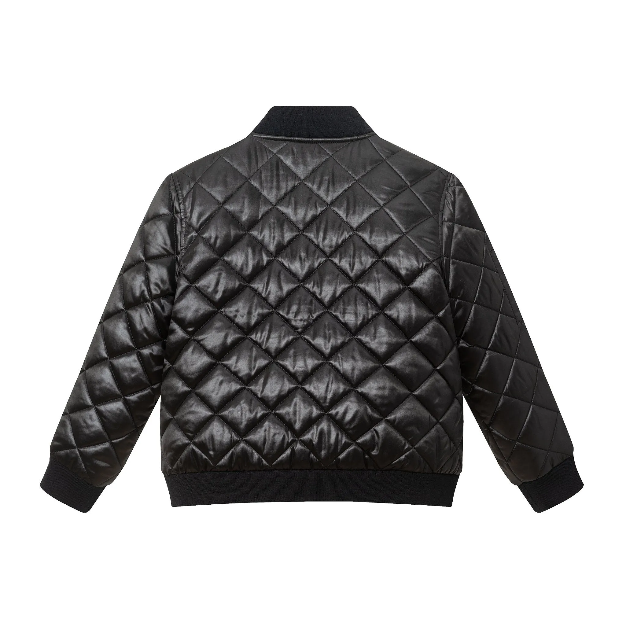 SPACEONE x Andy & Evan® | Kids (4-16) Quilted Bomber with LED Light | Black
