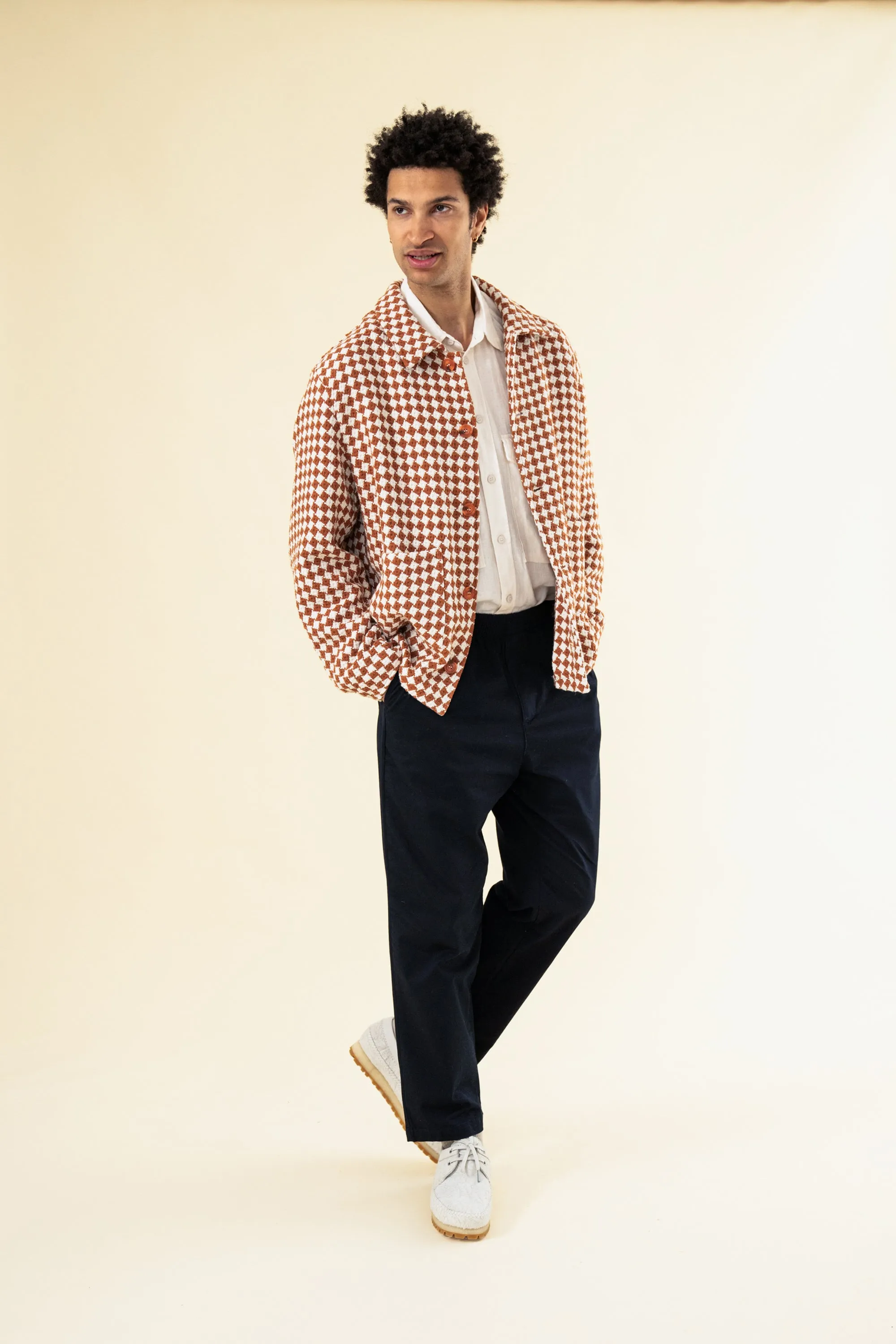 WILLIAM STAPLE COTTON TROUSER - NAVY