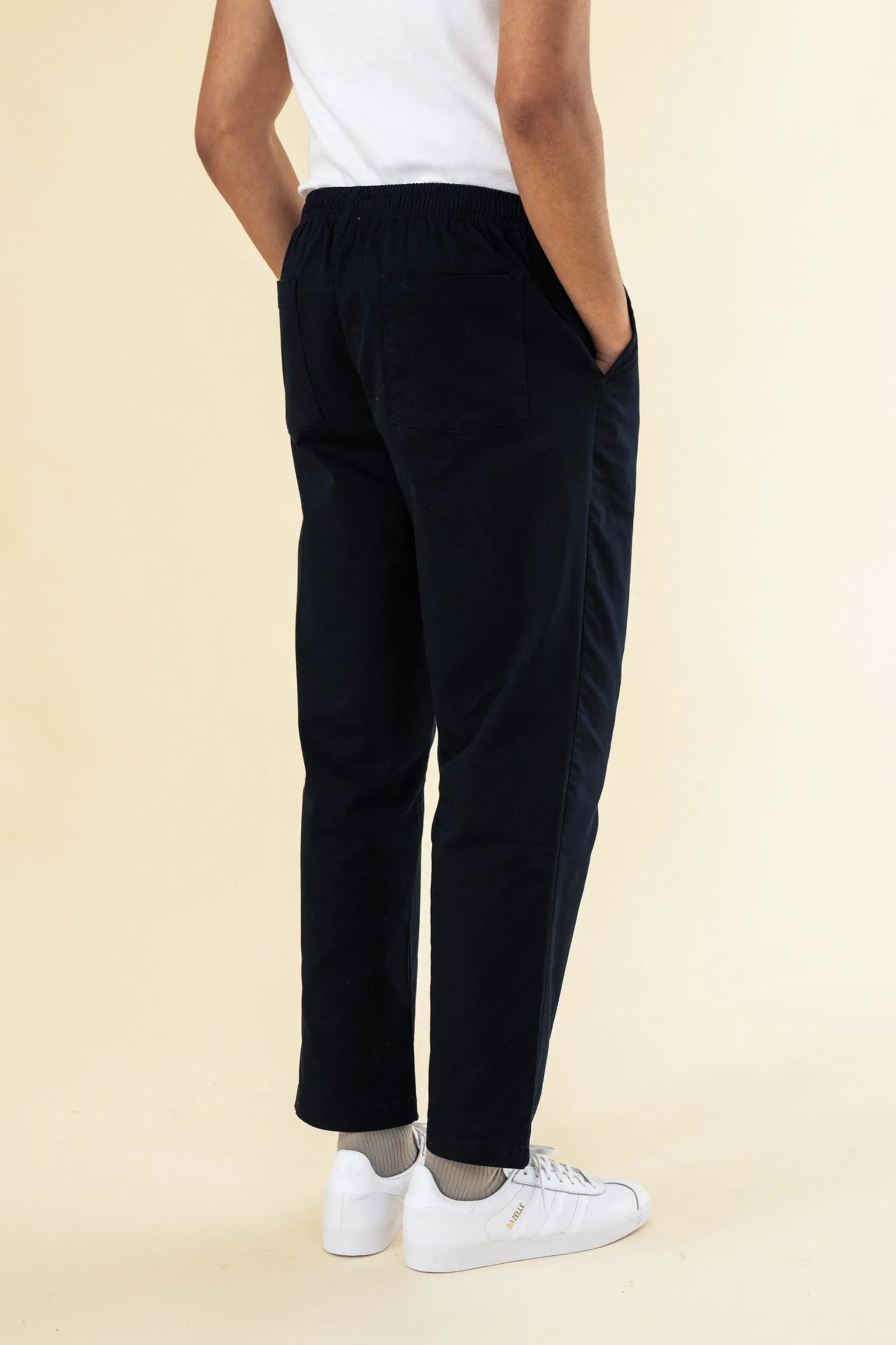 WILLIAM STAPLE COTTON TROUSER - NAVY