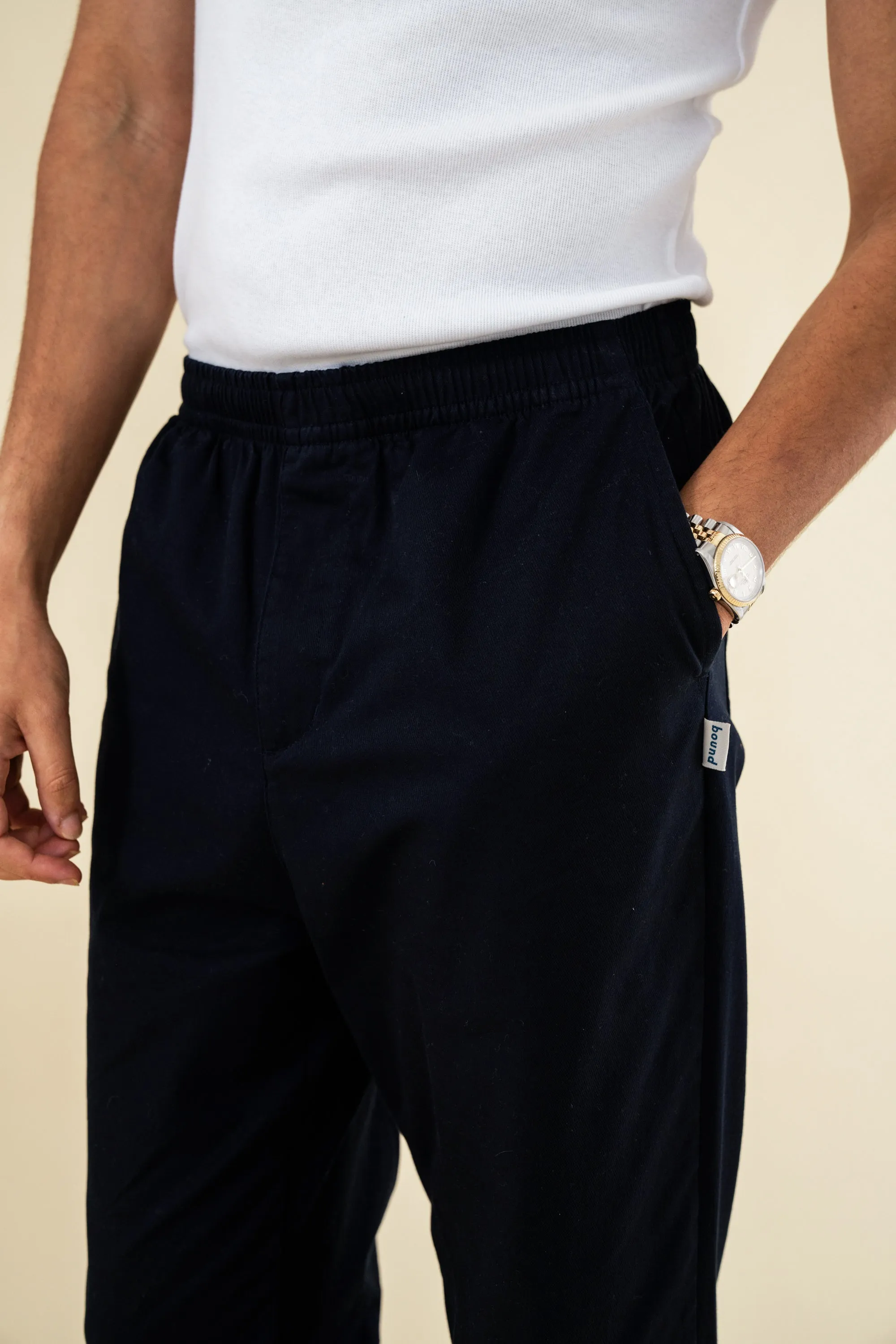 WILLIAM STAPLE COTTON TROUSER - NAVY