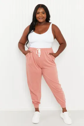 Yocwear Old Rose Color Drawstring Jogger Pants