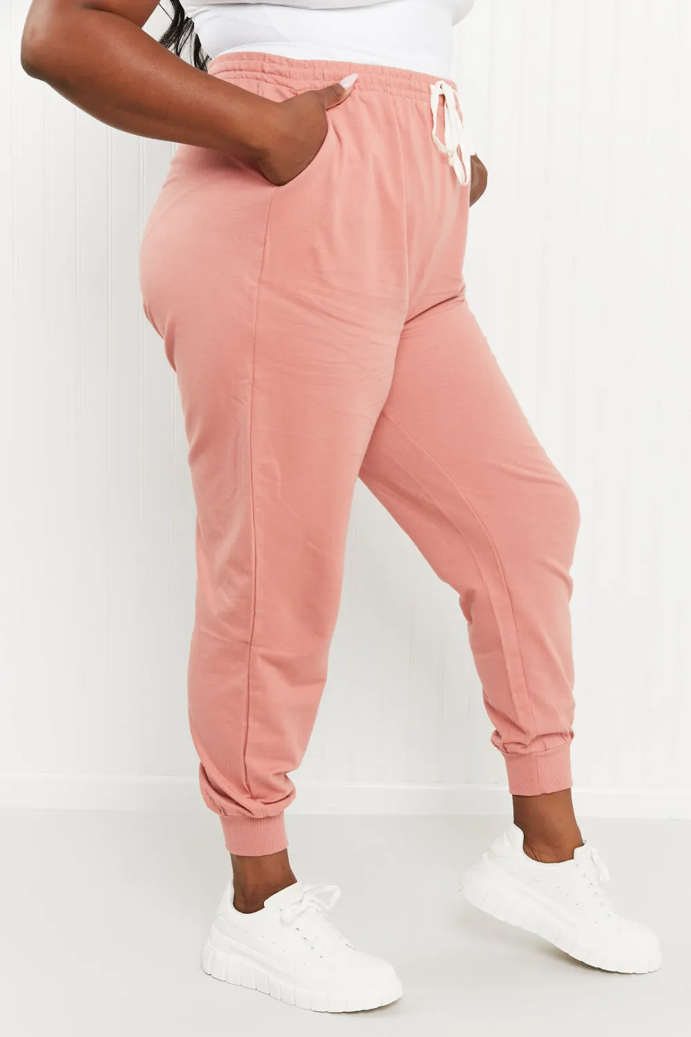 Yocwear Old Rose Color Drawstring Jogger Pants