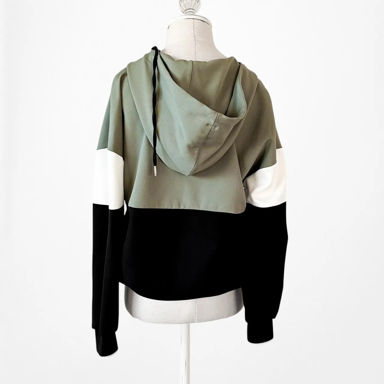 Zara Black Green Casual Sweatshirt Jogger Two Piece Track Suit Size XS
